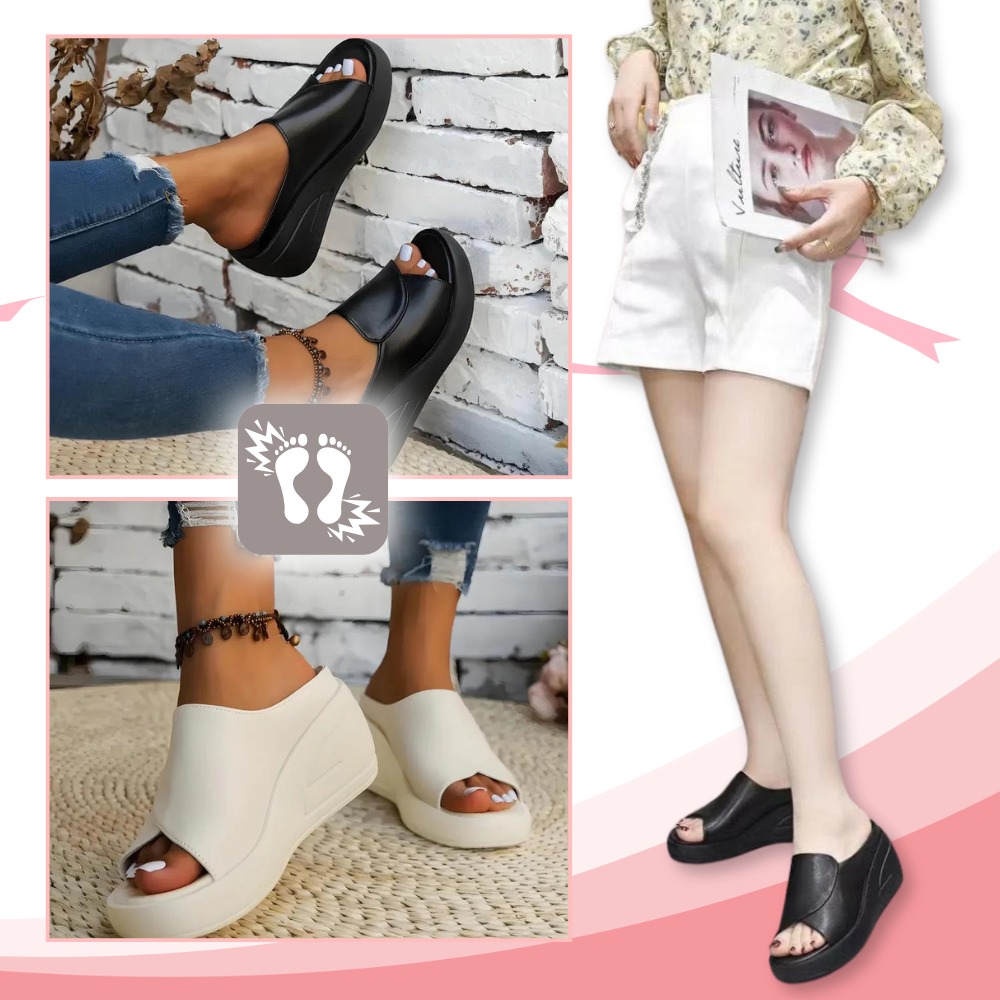 Stoßdämpfende orthopädische Sandalen mit Absatz