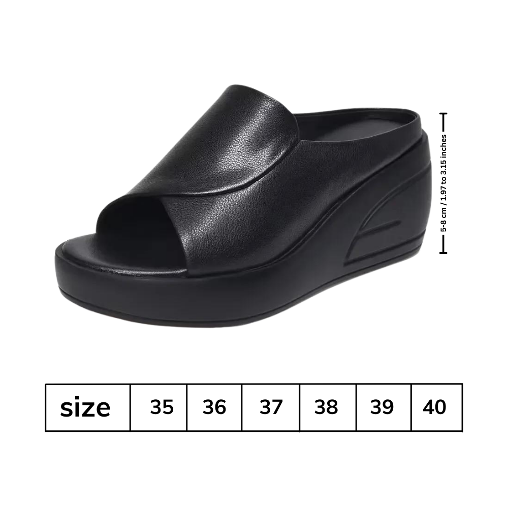 Stoßdämpfende orthopädische Sandalen mit Absatz