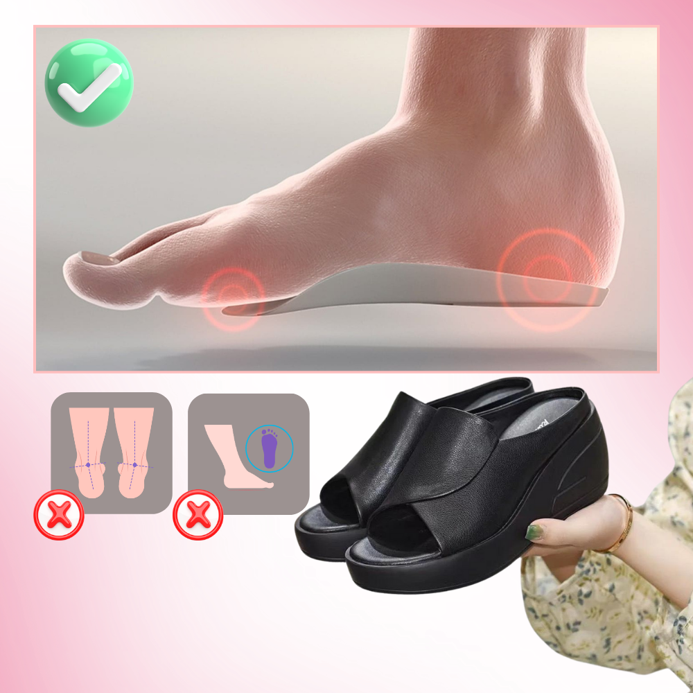 Stoßdämpfende orthopädische Sandalen mit Absatz
