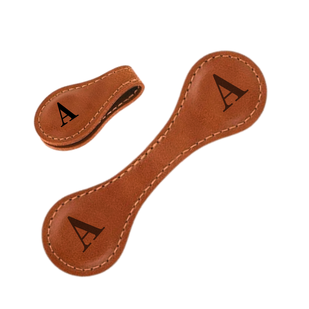 Eleganter personalisierter magnetischer Lesezeichen aus Leder