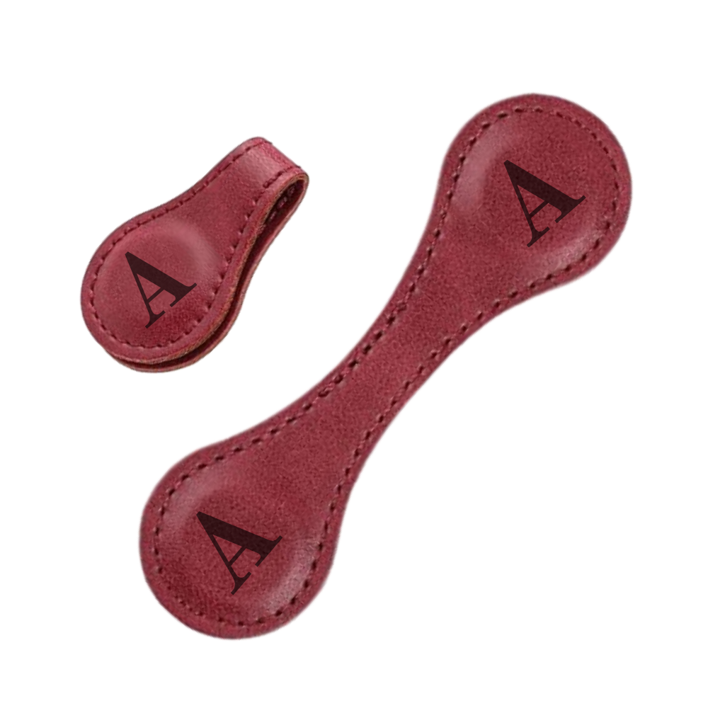 Eleganter personalisierter magnetischer Lesezeichen aus Leder