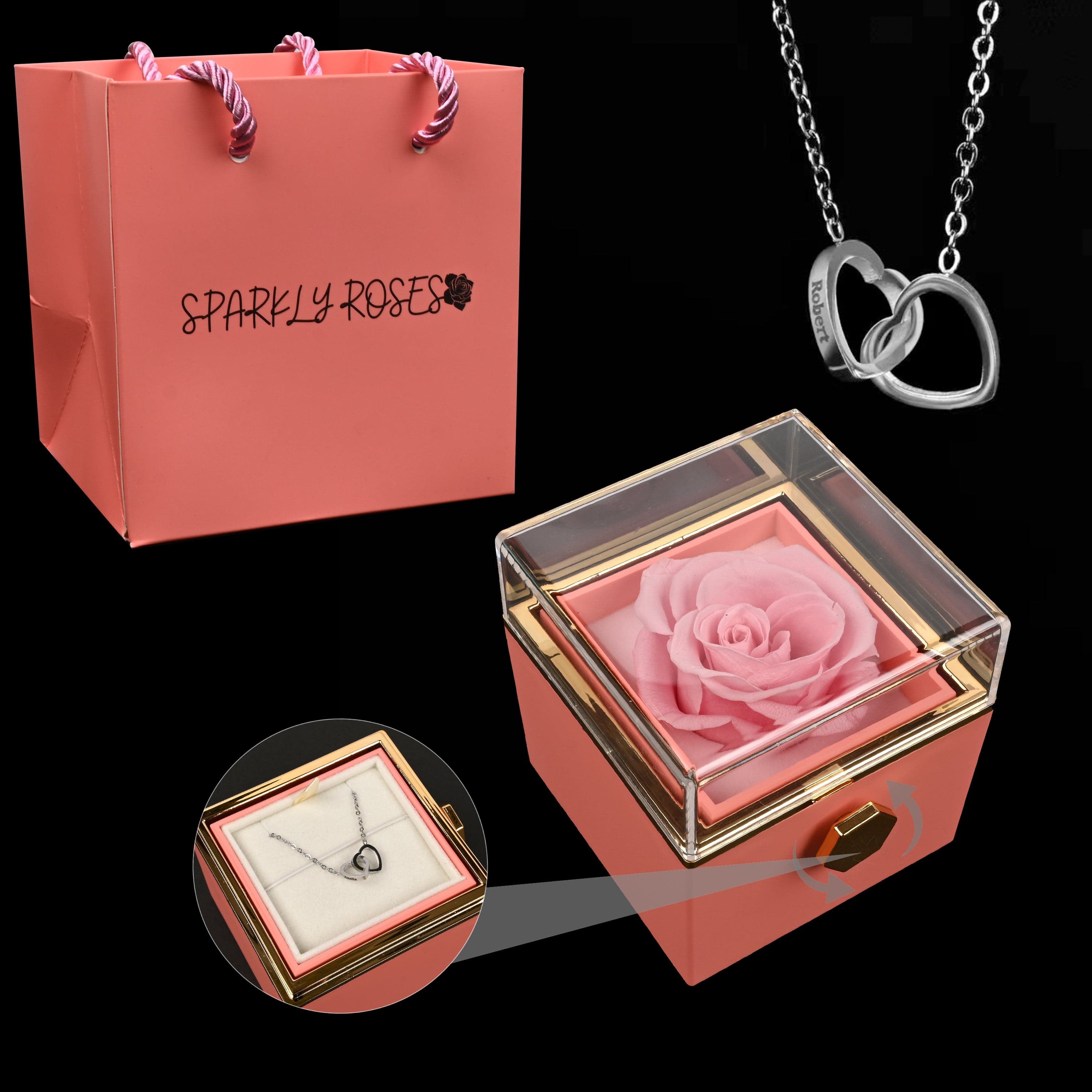 HeartBond | Halskette mit Ewiger Rose Box