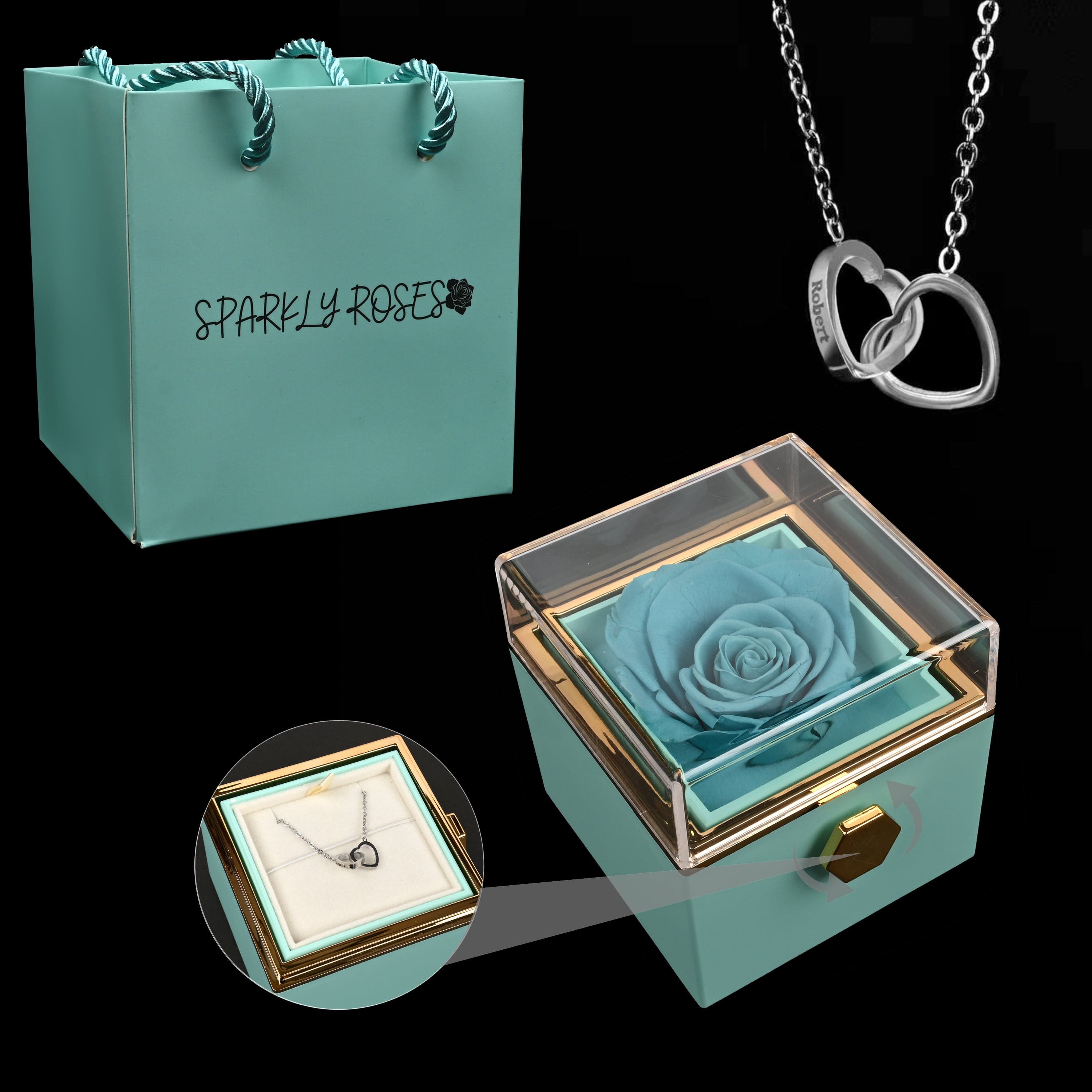 HeartBond | Halskette mit Ewiger Rose Box