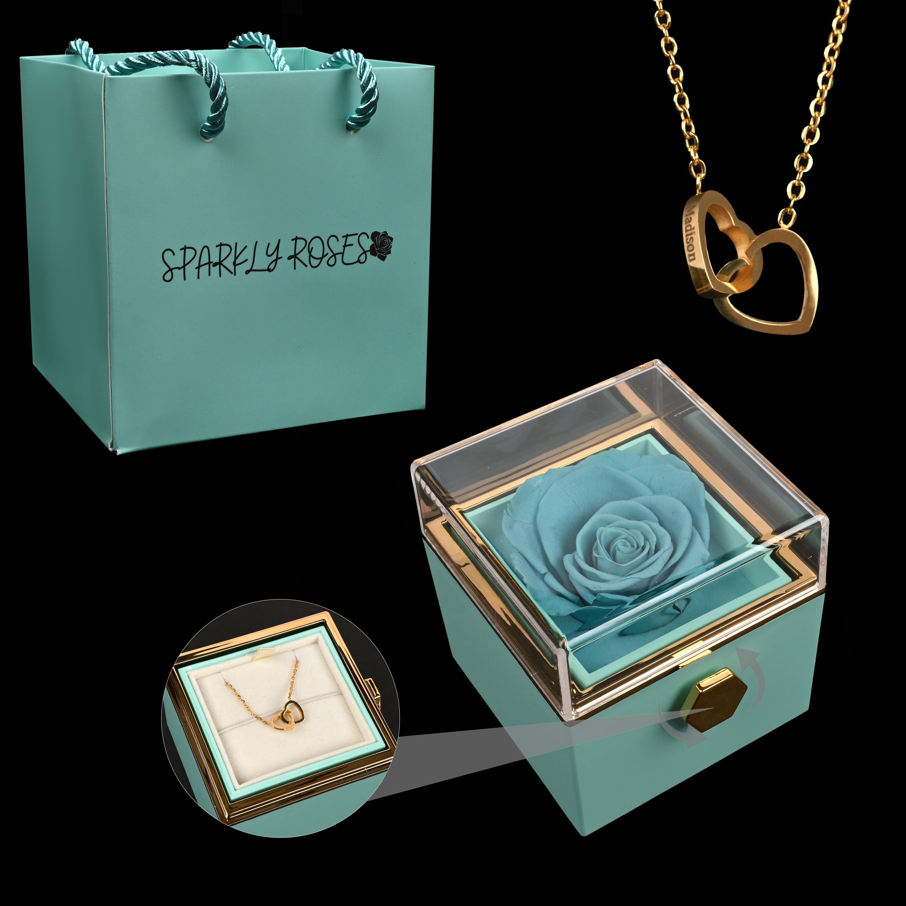 HeartBond | Halskette mit Ewiger Rose Box