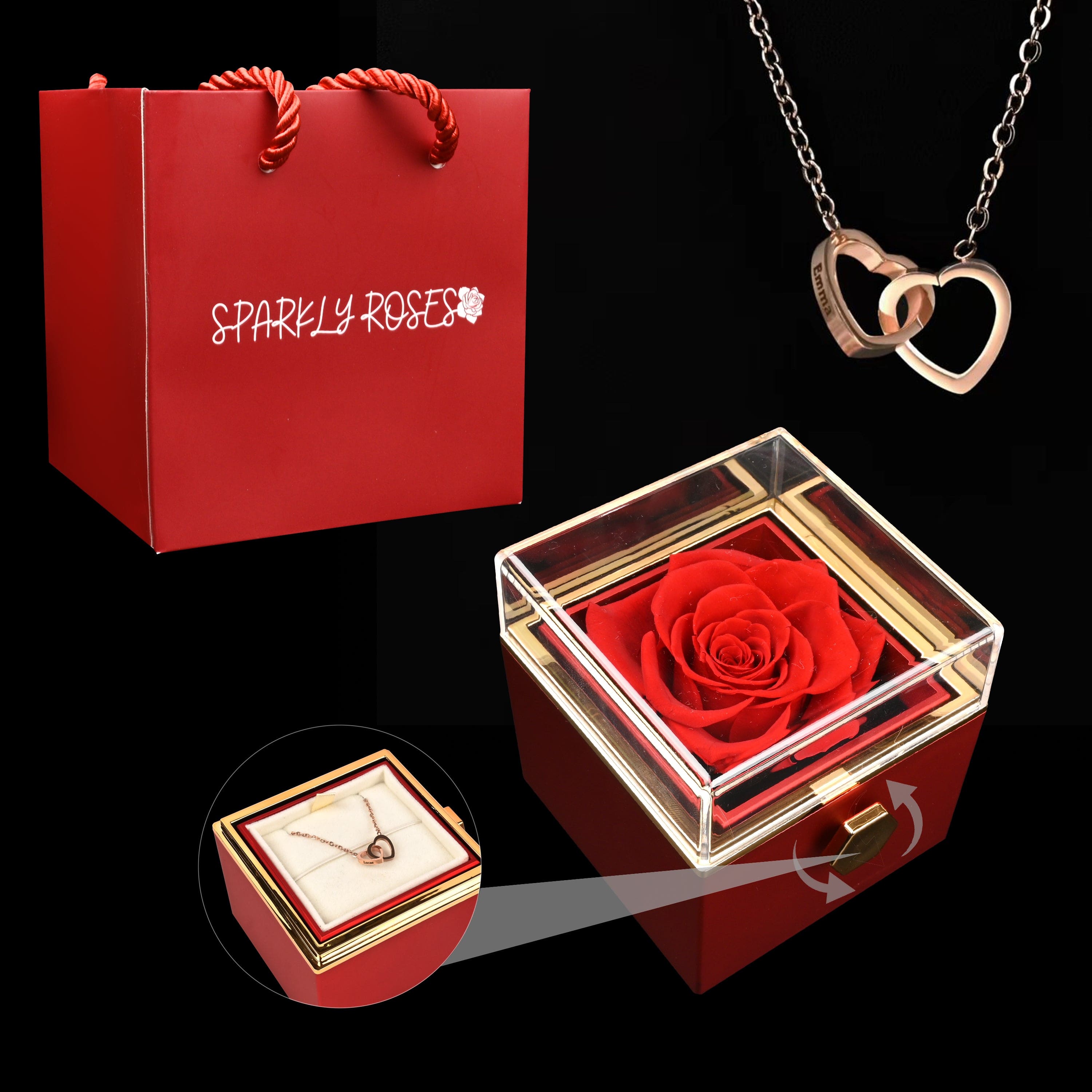 HeartBond | Halskette mit Ewiger Rose Box