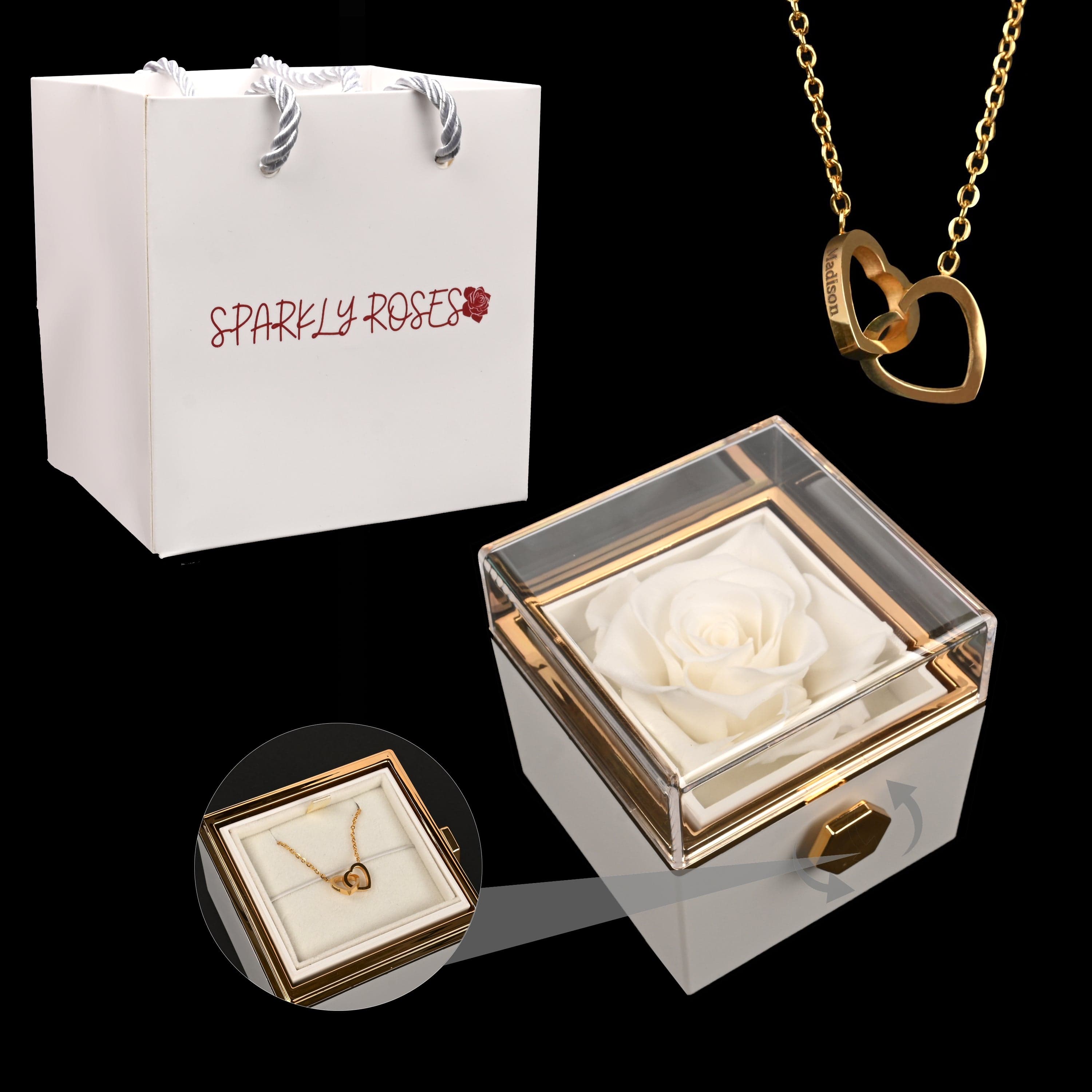 HeartBond | Halskette mit Ewiger Rose Box