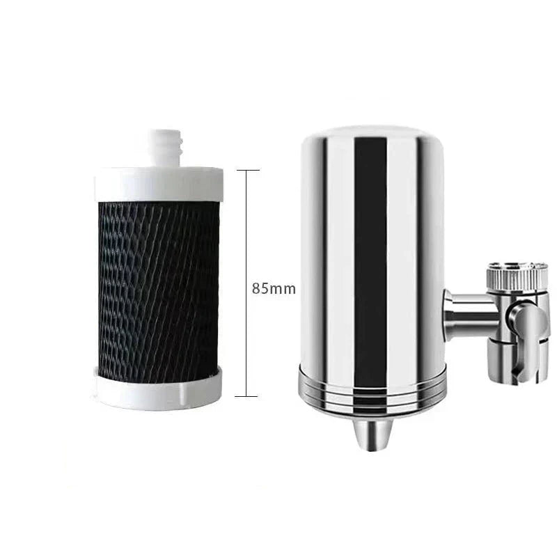 AquaLuxe Installationsfreier Edelstahl Wasserreiniger | Raffinierte Wasserfiltration für einen reinen Haushalt