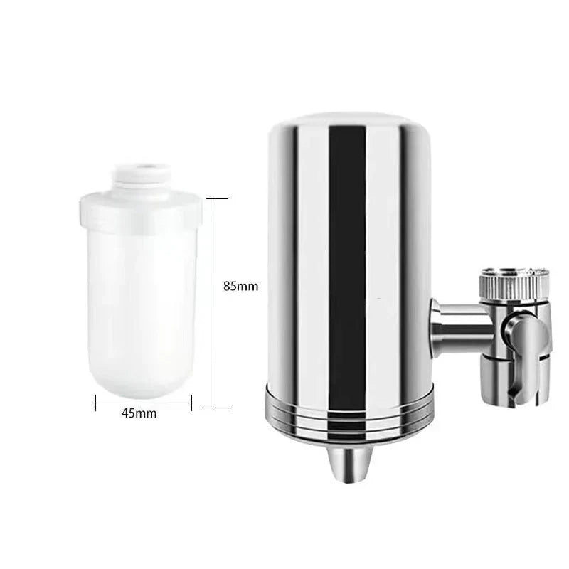 AquaLuxe Installationsfreier Edelstahl Wasserreiniger | Raffinierte Wasserfiltration für einen reinen Haushalt
