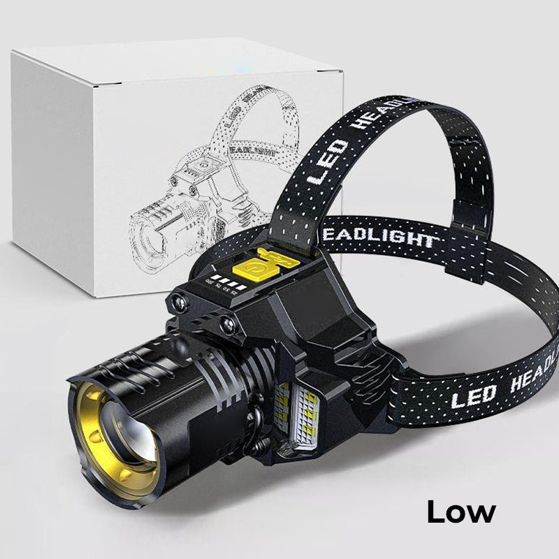 LuxeLight Wasserdichte Wiederaufladbare Stirnlampe | Perfekte Beleuchtung für Outdoor-Abenteuer und freihändige Nutzung