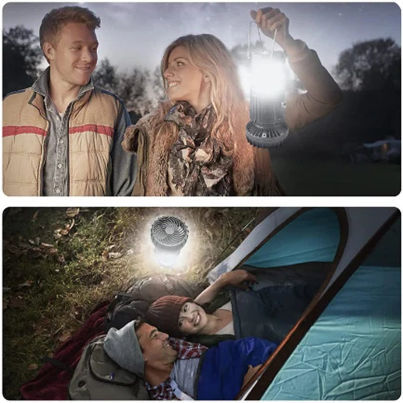 LuxeSolar Aventura 2 in 1 | Solarlicht und tragbarer Ventilator für Outdoor-Abenteuer