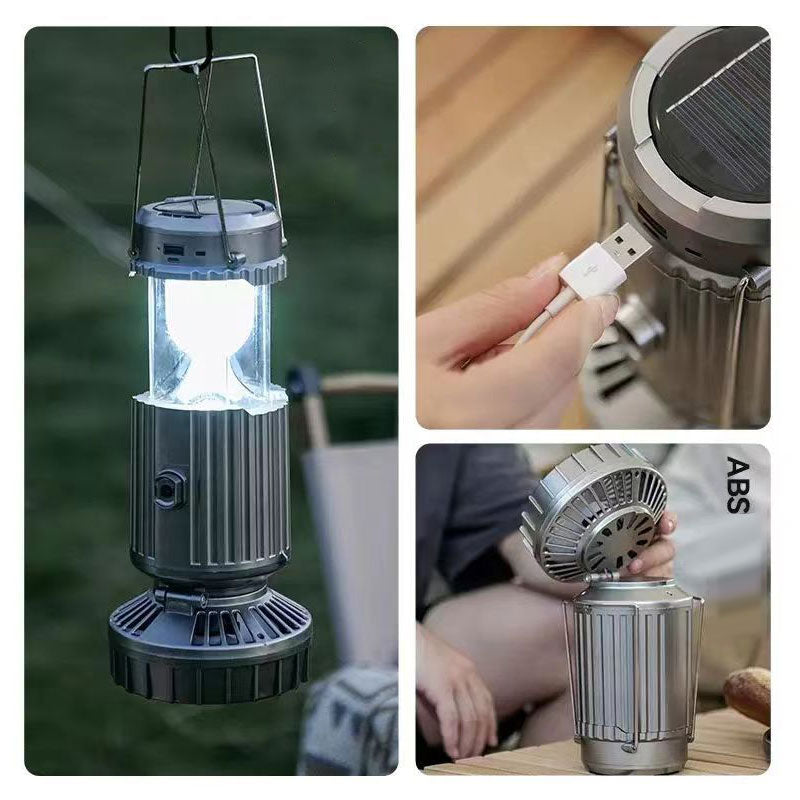 LuxeSolar Aventura 2 in 1 | Solarlicht und tragbarer Ventilator für Outdoor-Abenteuer