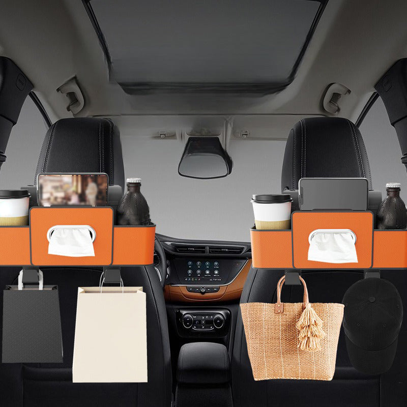 LuxuraBox Auto Multifunktionale Rückenlehnen-Aufbewahrungsbox | Stilvolle Aufbewahrungslösung für Ihre Autoorganisation