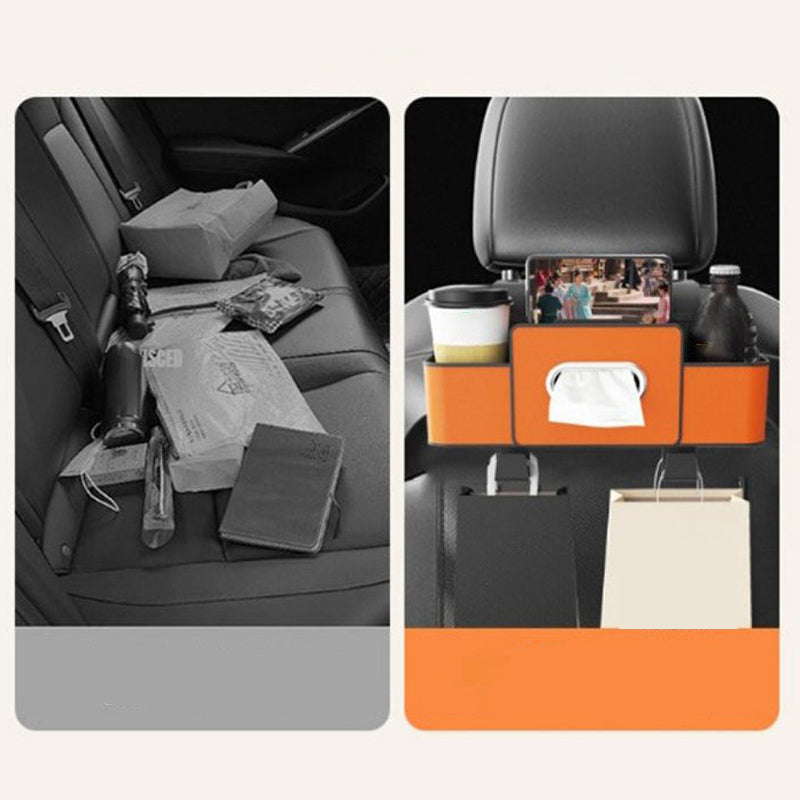 LuxuraBox Auto Multifunktionale Rückenlehnen-Aufbewahrungsbox | Stilvolle Aufbewahrungslösung für Ihre Autoorganisation
