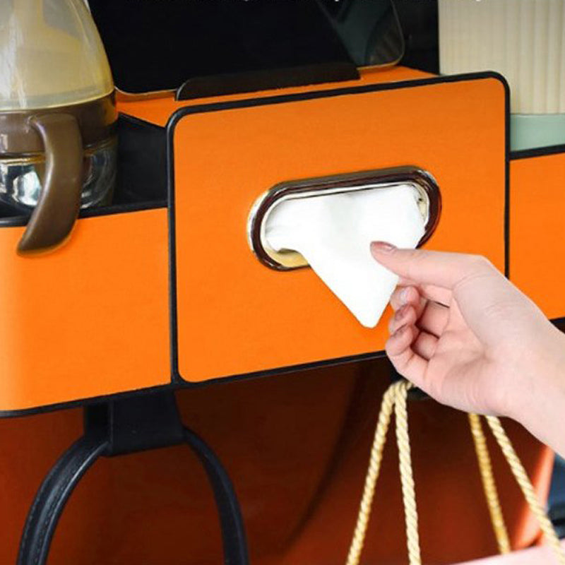 LuxuraBox Auto Multifunktionale Rückenlehnen-Aufbewahrungsbox | Stilvolle Aufbewahrungslösung für Ihre Autoorganisation