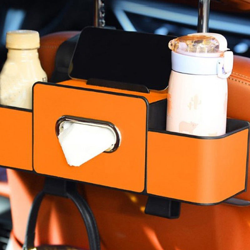 LuxuraBox Auto Multifunktionale Rückenlehnen-Aufbewahrungsbox | Stilvolle Aufbewahrungslösung für Ihre Autoorganisation
