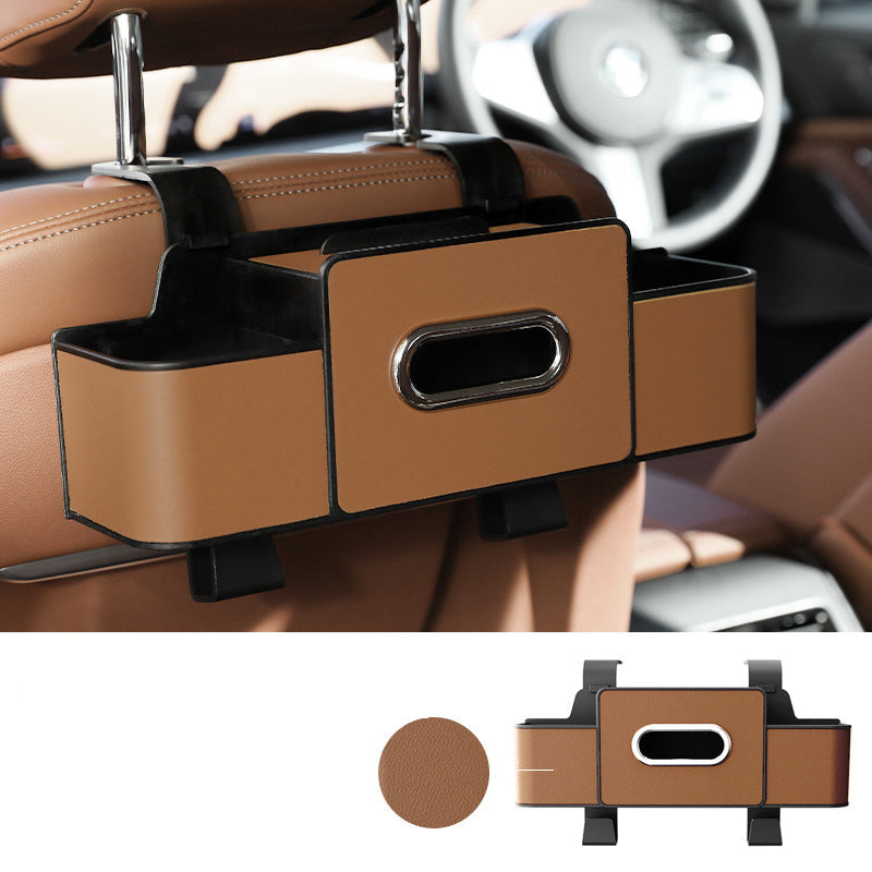 LuxuraBox Auto Multifunktionale Rückenlehnen-Aufbewahrungsbox | Stilvolle Aufbewahrungslösung für Ihre Autoorganisation