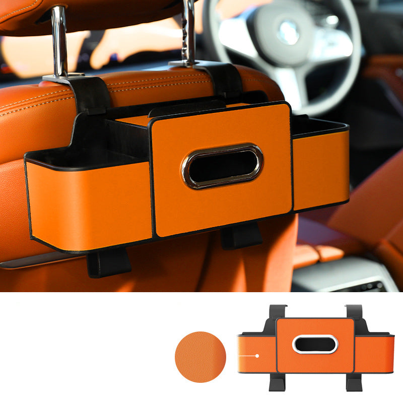 LuxuraBox Auto Multifunktionale Rückenlehnen-Aufbewahrungsbox | Stilvolle Aufbewahrungslösung für Ihre Autoorganisation