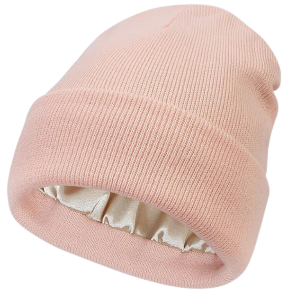 Warme Strickmütze mit Satinfutter