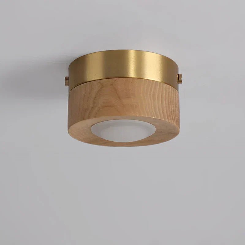 WoodenGlow - Walnuss Deckenlampe mit LED Spot