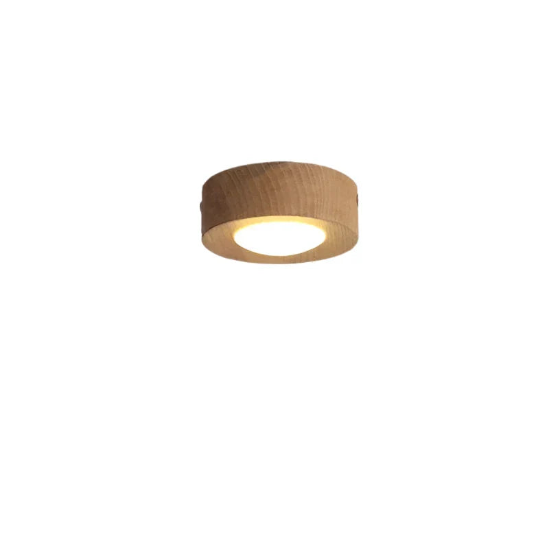 WoodenGlow - Walnuss Deckenlampe mit LED Spot