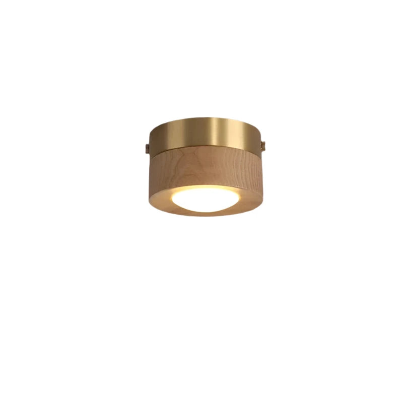 WoodenGlow - Walnuss Deckenlampe mit LED Spot