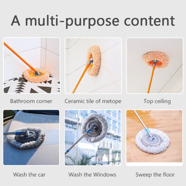 LuxeClean 360° Drehbare Reinigung mop | Verstellbarer Mop für müheloses Reinigen in jeder Ecke