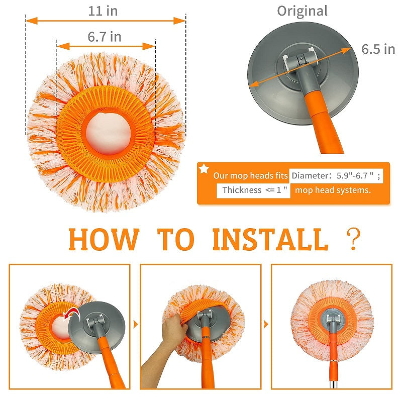 LuxeClean 360° Drehbare Reinigung mop | Verstellbarer Mop für müheloses Reinigen in jeder Ecke