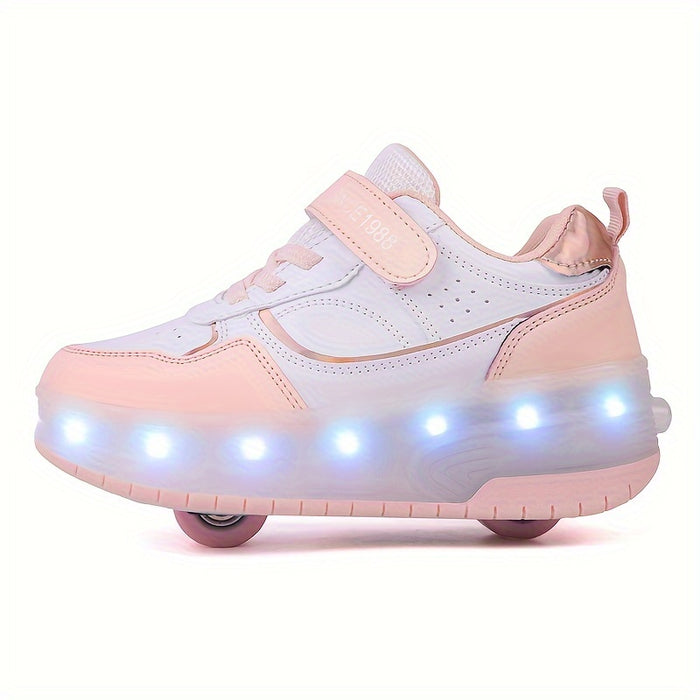 LightGlide Kindersneaker – LED-Schuhe mit ausziehbaren Rollen