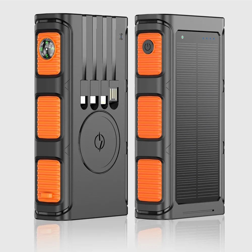 Solarbetriebene PowerBank | Tragbares Wasserdichtes Solarladegerät
