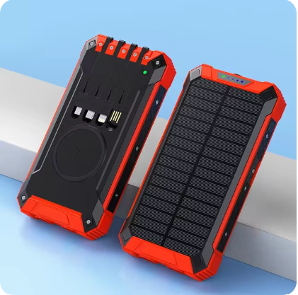 Solarbetriebene PowerBank | Tragbares Wasserdichtes Solarladegerät