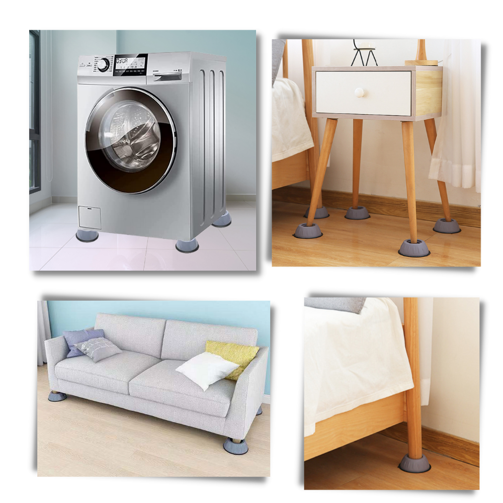 Packung mit 4 Anti-Vibrations-Gummifüßen