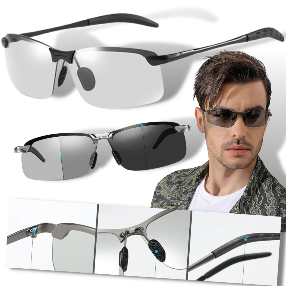 Photochrome UV-Sonnenbrille für Männer