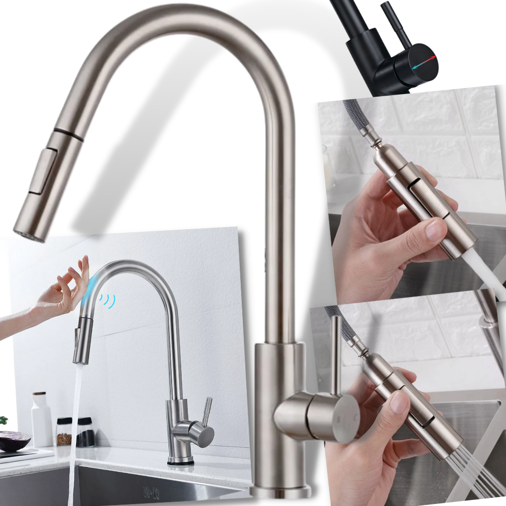 Flexibler Küchenwasserhahn mit Sensor