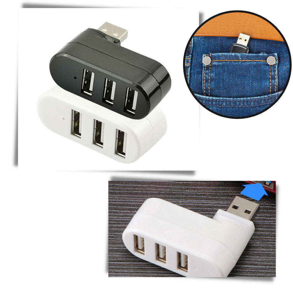 Multi-Port USB Rotierender Adapter
