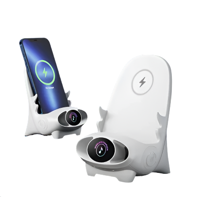 LuxiCharge Luxe Mini Stuhl | Drahtloses Schnellladegerät und multifunktionale Telefonhalterung