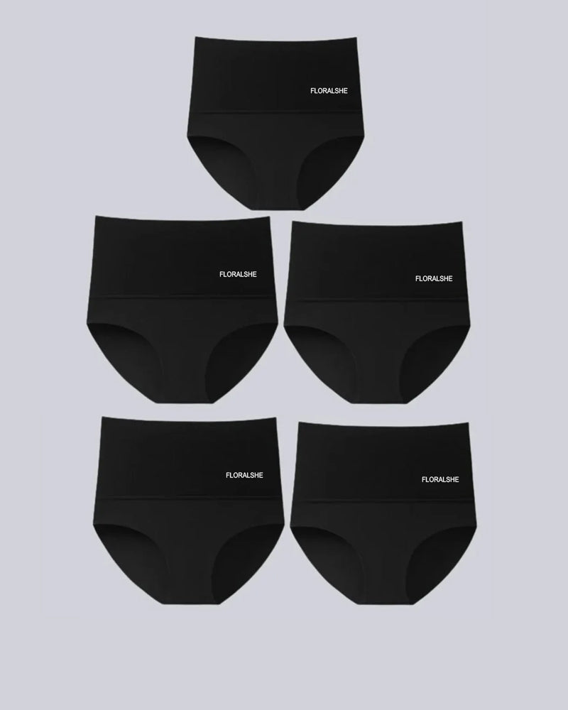 LuxeSilhouette 5er-Pack Hohe Taille Slips | Perfekte Bauchkontrolle für eine schlankere Figur