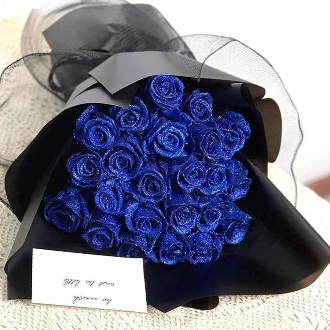 Glitzernde Rosen der ewigen Blüte
