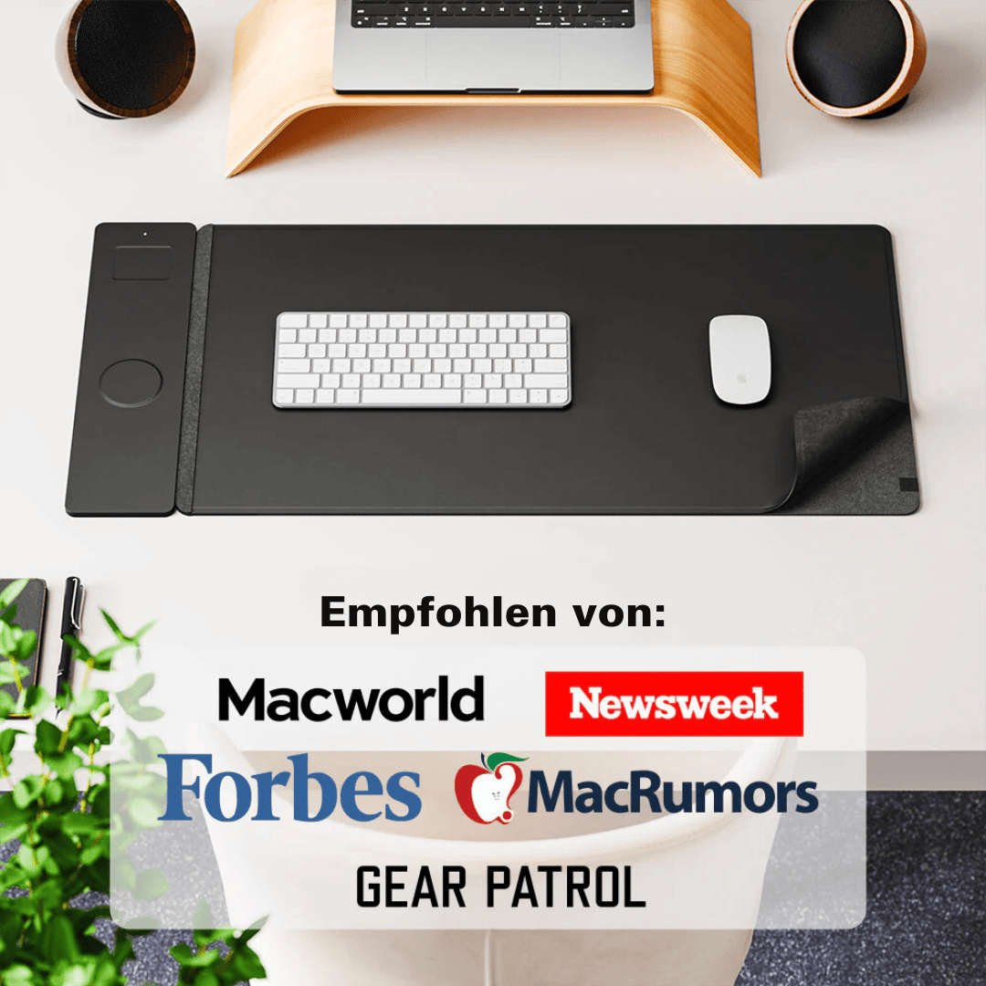 MagCharge 3-in-1 Magnetische Drahtlose Lade-Mauspad | Laden, Arbeiten und Leuchten