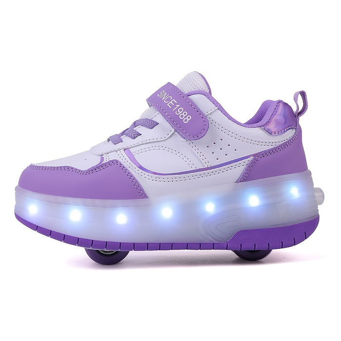 LightGlide Kindersneaker – LED-Schuhe mit ausziehbaren Rollen