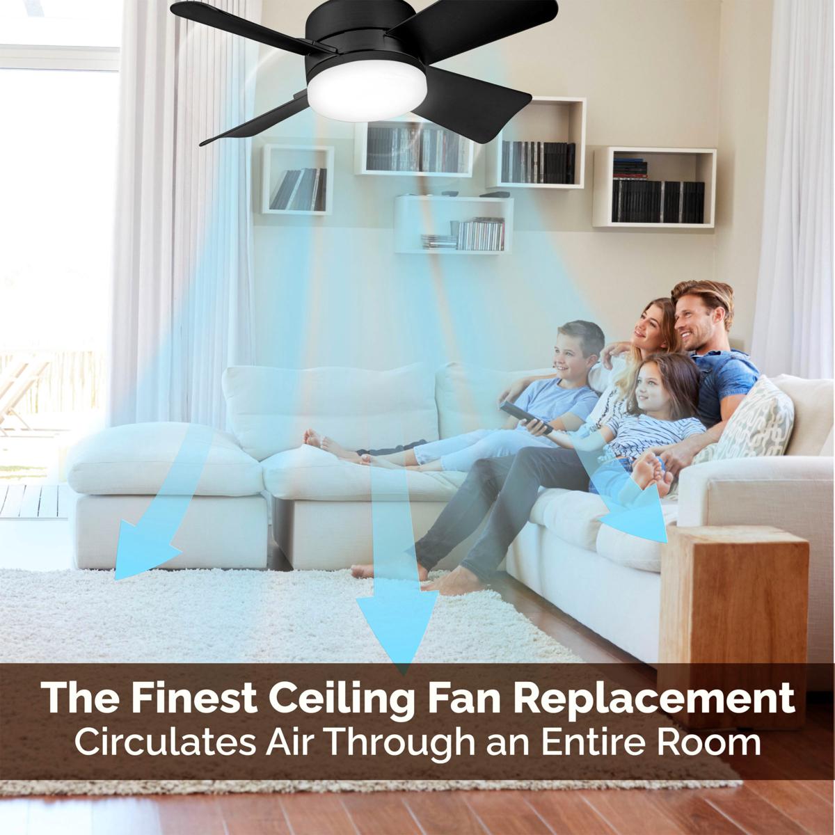 LuxeBreeze Tragbarer Deckenventilator & Licht | Elegante 2-in-1 Lösung mit Fernbedienung für Komfort und Stil