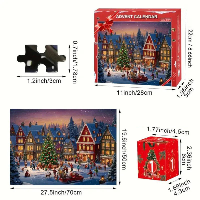 PuzzleFest | Weihnachts Countdown Puzzle Überraschungsbox – 24 Tage voller Magie & Kreativität