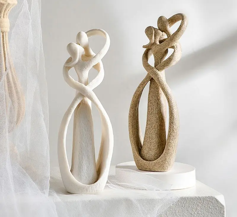 Ewige Umarmung | Abstrakte Skulptur | Zeitlose Liebe | Einzigartiges Geschenk