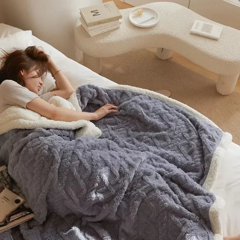 Dicke Winter-Fleece-Decke - LuxyCozy