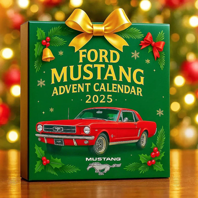 MustangMerry | Ford Mustang Adventskalender 2025 Festliche Urlaubszählung
