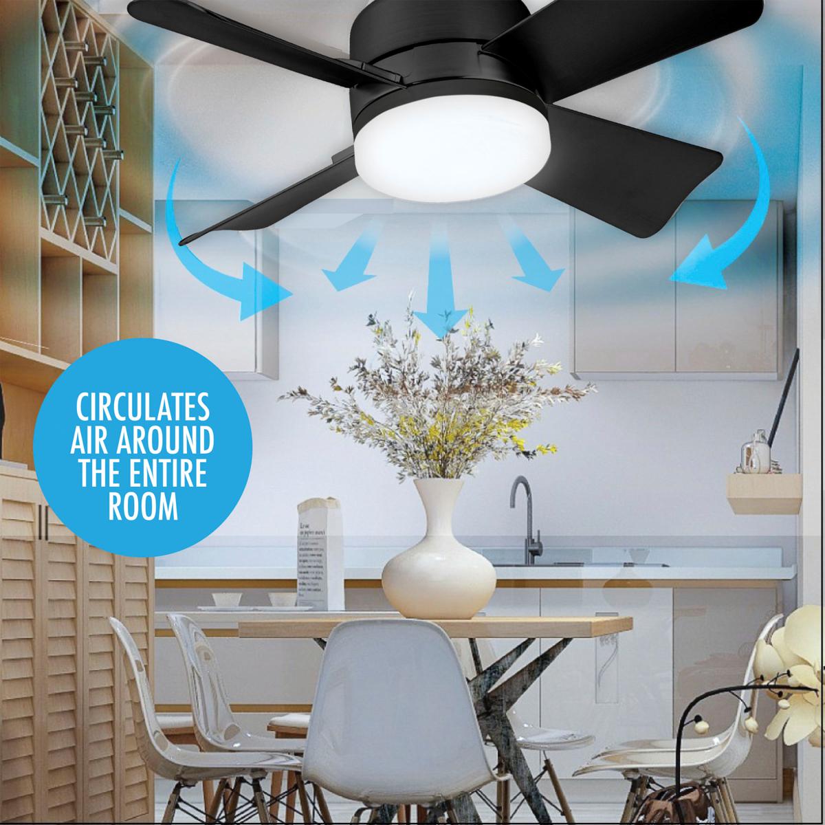 LuxeBreeze Tragbarer Deckenventilator & Licht | Elegante 2-in-1 Lösung mit Fernbedienung für Komfort und Stil