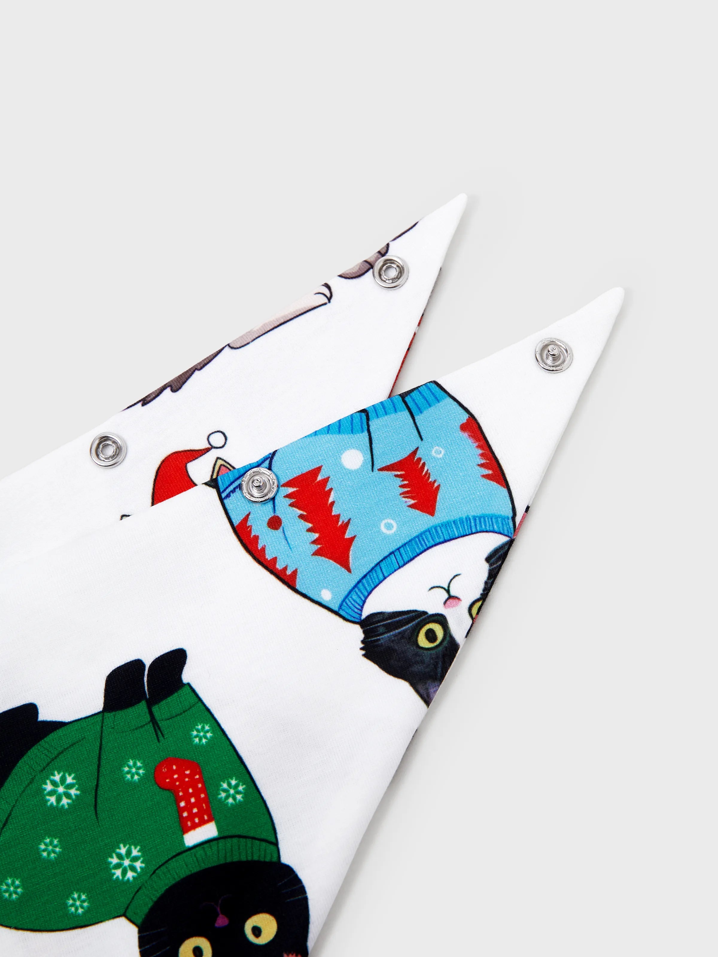 MeowJams | Weihnachts Familien Pyjama Set Katzenprint mit Passenden Socken Multicolor