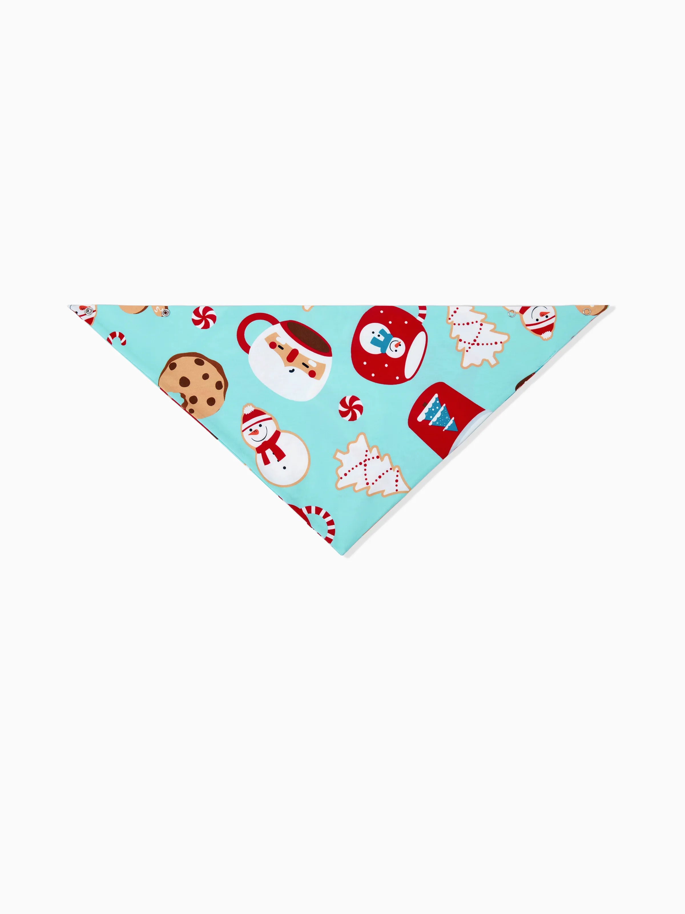 BlueGinger | Weihnachts Familien Pyjama Set Lebkuchenmuster Blau Rot mit Hellblauen Socken