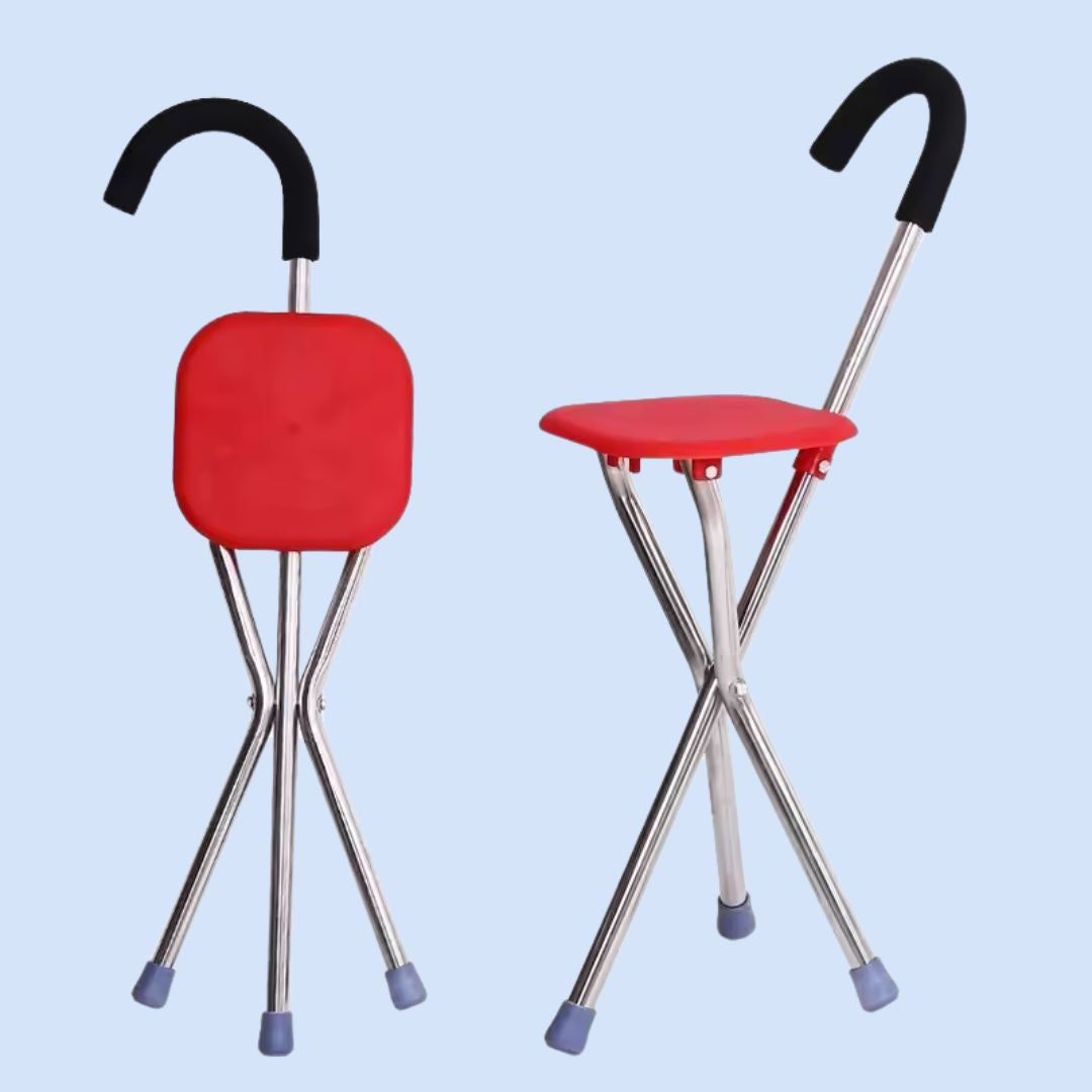 CrutchSeat | Zusammenklappbarer Hocker für Krücken – optimaler Komfort – ergonomisches Design – leicht und tragbar
