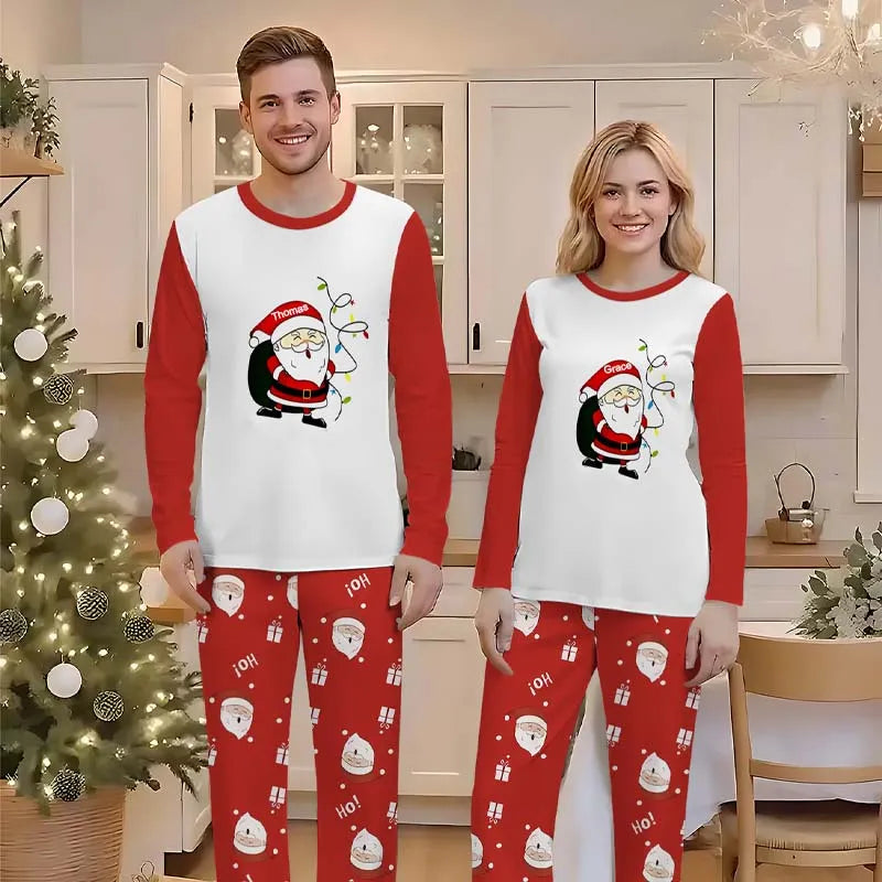 SantaRaglan | Passendes Familien Weihnachts-Pyjama Set mit Santa Druck