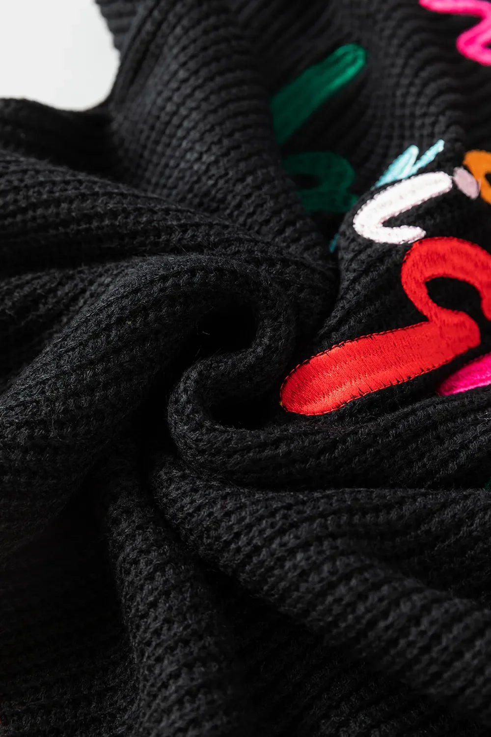 Fröhlicher & Heller Regenbogenrand Weihnachts-Pullover